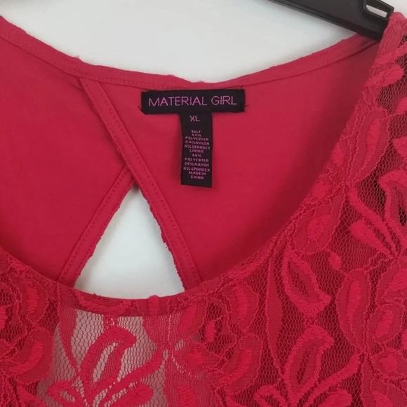 Sexy Red Floral Lace Long Sleeve Women's Dress XL - Picture 2 of 5